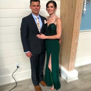 Emerald green Wedding guest dress